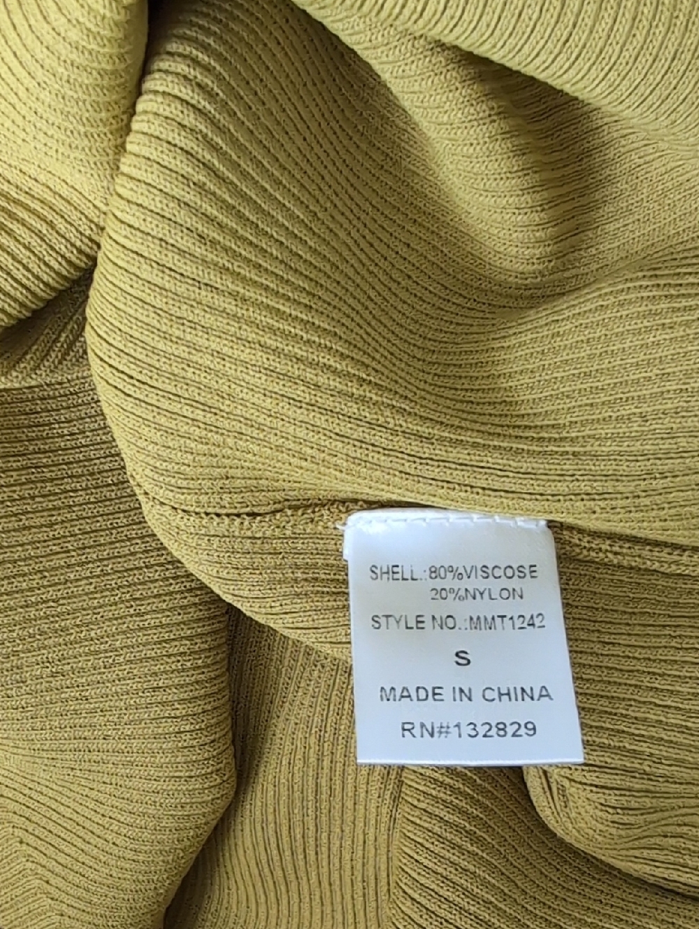 Miou Muse Ribbed Chartreuse Tank Small - Picture 7 of 7